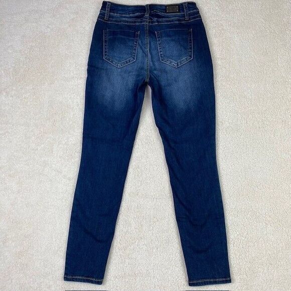 Earl Jeans Womens Sz 6 Skinny Ankle Stretch Mid Rise Dark Wash Blue Denim - Picture 2 of 13